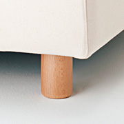 沙发用脚/自然色/4支入/直径6×高10cm