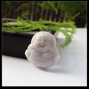 純天然緬甸a貨翡翠玉笑佛吊墜