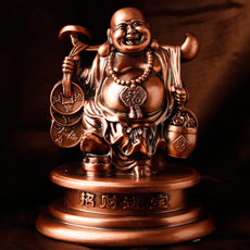 精品仿銅招財進寶彌勒佛★居家辦公風水擺件★招財進寶平安健康