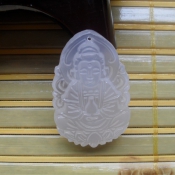 天然阿富汗白玉本命佛虛空藏菩薩掛件/生肖牛虎守護(hù)神虛空藏玉墜/玉緣軒官網(wǎng)
