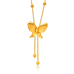Charming-gold絕美蝴蝶黃金足金項鏈