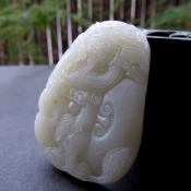精美新疆和田玉大氣龍牌掛件/玉石騰龍玉佩/和田玉龍項(xiàng)墜/玉緣軒正品