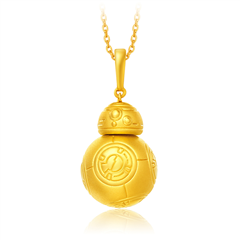 星球大作戰BB-8機器人黃金足金吊墜轉運珠