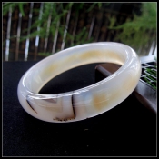 正品原色純天然水草瑪瑙玉手鐲/玉緣軒正品