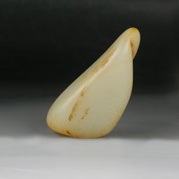 新疆天然和田白玉籽料原石135g專(zhuān)柜正品包郵