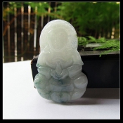 天然緬甸A貨吉祥翡翠玉觀音吊墜