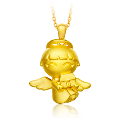 周大福福星寶寶財富寶寶黃金足金吊墜