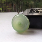 純天然水綠玉髓平安扣吊墜