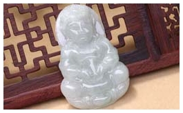 天然翡翠掛件-老坑冰糯種清雅淺綠均色雙面精雕慈悲辟邪觀音