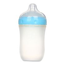 好孩子婴儿母乳实感宽口径奶瓶硅胶奶瓶宝宝防胀气奶瓶 240ml B80347