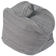 棉胡桃木条纹软管填充坐垫約28×28×28cm