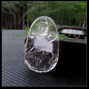 開光正品純天然白水晶觀音掛件