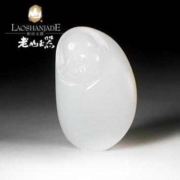 和田玉羊脂玉掛件佛脈理緊密