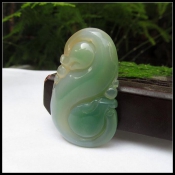 純天然綠玉髓精龍形吊墜
