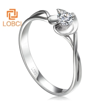 洛宝希女士钻石戒指求婚定情钻戒订婚结婚戒指裸钻定制L170