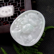 純天然緬甸翡翠a貨美女玉牌吊墜