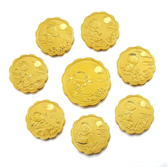 【訂制】花好月圓寶寶月餅七星伴月投資金條