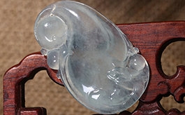 天然翡翠掛件--浮光伴月影老坑冰種睛水綠細潤晶瑩大氣雙面精雕如意祥龍