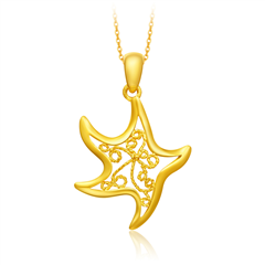 Charming-gold俏皮海星黃金足金吊墜