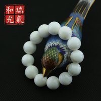 瑞氣和光CQ0031男女情侶款正品純天然硨磲佛珠手串純白硨蟝單圈手鏈