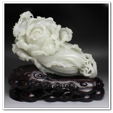 和田白玉擺件百財(cái)