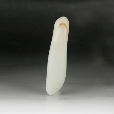 老山玉器新疆天然和田白玉籽料原石71.5g專柜正品包郵