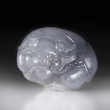 老山玉器新疆天然和田青花掛件豬專柜正品全國包郵
