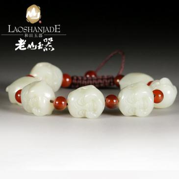 和田玉手鏈飽滿圓潤送友人自帶