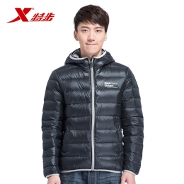 特步冬季男子羽絨服柔軟舒適保暖羽絨外套985429190341