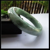 緬甸翡翠A貨細潤飄花玉手鐲/翡翠玉鐲/玉緣軒正品