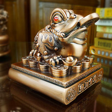 精品仿銅三足七星金蟾擺件★招財(cái)金蟾家居風(fēng)水?dāng)[設(shè)★招財(cái)聚財(cái)辟邪化煞