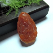 天然巴西紅瑪瑙本命佛大日如來/生肖羊猴守護神/玉緣軒正品