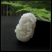 緬甸老坑細潤翡翠玉A貨生肖狗吊墜