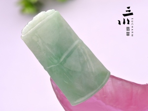 特價豆種天然A貨翡翠竹節吊墜