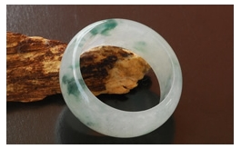 天然翡翠戒指-四月晨光老坑冰種飄花圓潤清新靈秀指環