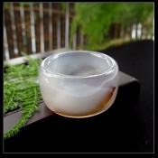 純天然水草瑪瑙水墨風格玉指環