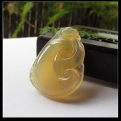純天然冰種黃玉髓如意吊墜吉祥如意掛件/玉緣軒正品