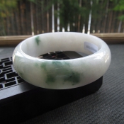 天然緬甸A貨飄花翡翠玉手鐲
