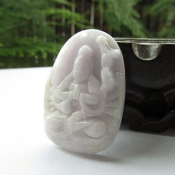 天然緬甸A貨紫羅蘭色翡翠玉本命佛千手觀音/生肖鼠守護(hù)神千手觀音/紫羅蘭翡翠玉千手觀音玉佩/玉緣軒正品
