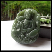 天然新疆和田玉細膩大氣玉觀音掛件/和田玉青玉觀音牌子玉佩/和田玉大觀音/玉緣軒正品