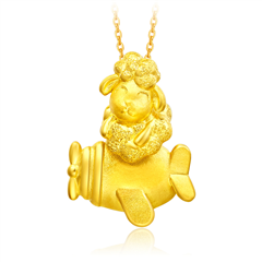 羊年生肖系列黃金足金吊墜