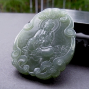 精美天然和田玉福字蓮花保平安玉觀音掛件/和田玉觀音牌子項(xiàng)墜/碧綠觀音玉佩/玉緣軒正品