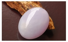 天然翡翠裸石--老坑冰种清雅紫罗兰均色饱满圆润蛋面裸石