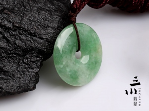 特價(jià)飄翠天然A貨翡翠平安扣吊墜