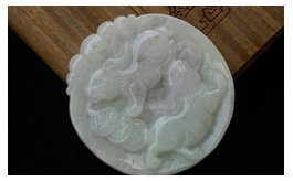 天然翡翠掛件-潤(rùn)紫初春老坑糯種吉祥玉兔大滿貫