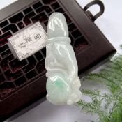 純天然緬甸a貨翡翠玉佛手吊墜