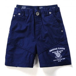 特步童裝夏日海藍船錨男童短褲688225530002