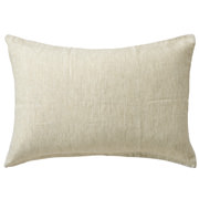 麻平织枕套/浅绿色条纹43×63cm用