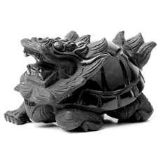 天然黑曜石踏寶龍龜擺件★家居裝飾風水擺設吉祥禮品★財源廣進化太歲