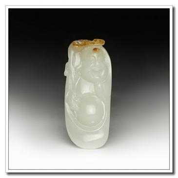 和田白玉籽料掛件如意佛